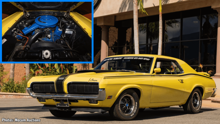 1970 yellow mercury cougar eliminator with cleveland 351 engine